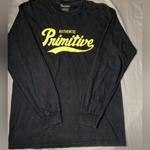 black and yellow size medium in men Authentic Primitive long sleeve shirt